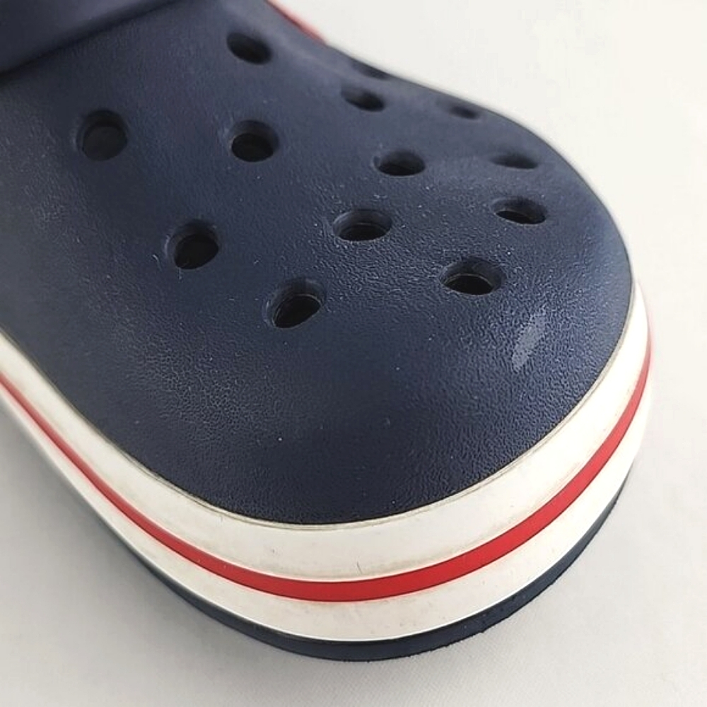 CROCS Unisex Juniors Clog Navy Sports Sandals Dark Blue Red Size 3 - Picture 9 of 16
